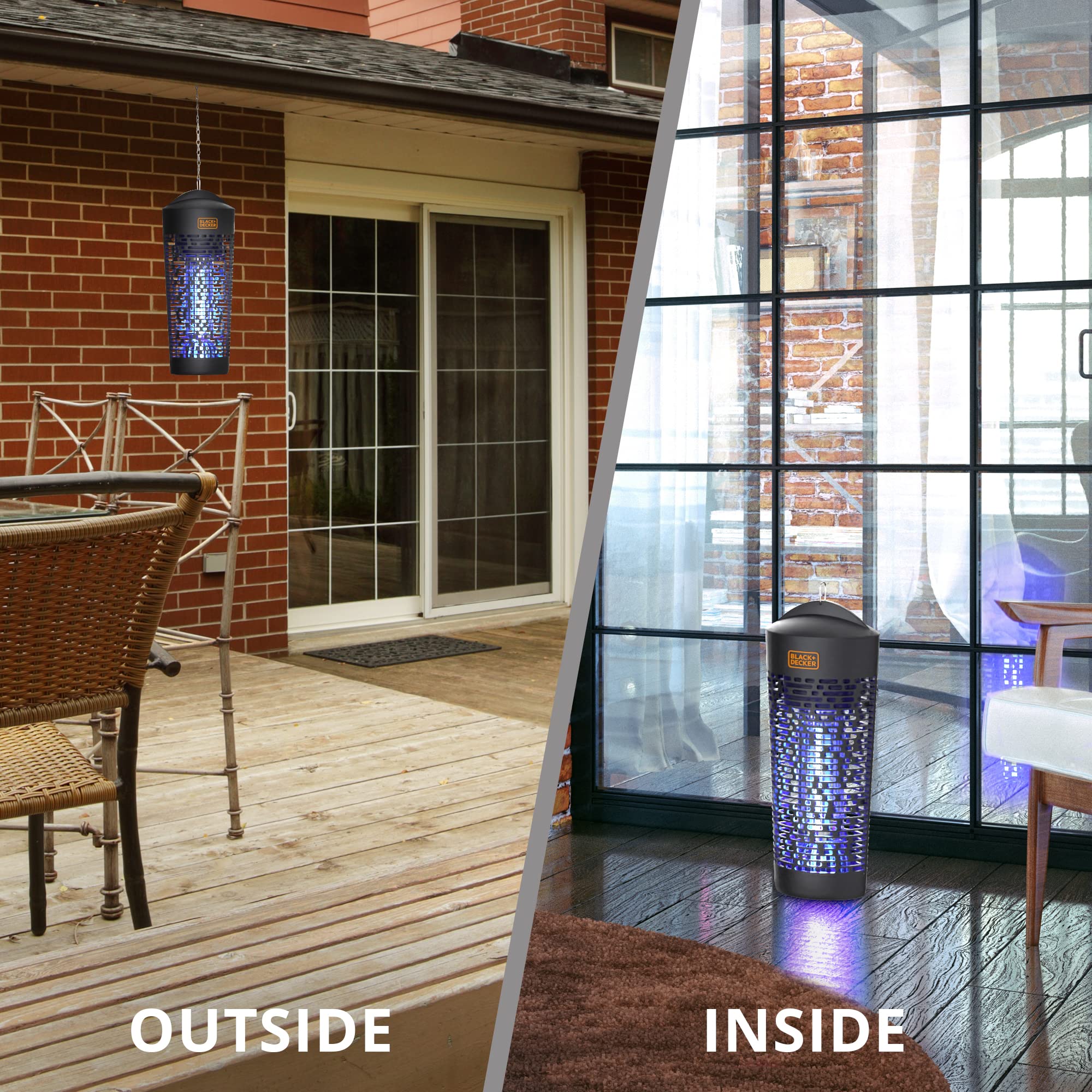 Black+Decker bug zapper offers half-acre coverage for larger spaces.