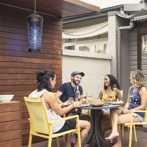 Outdoor lighting from Black+Decker bug zapper doubles as pest protection.
