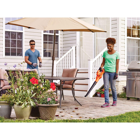 Ergonomic grip of BLACK+DECKER blower for comfortable use