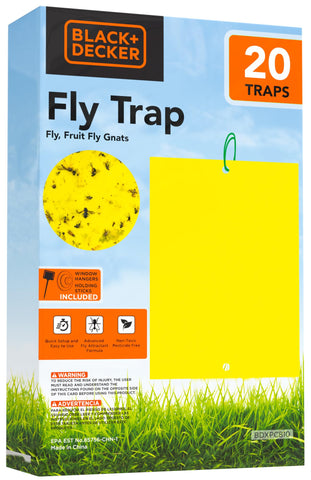 BLACK+DECKER fruit fly trap with dual-sided traps for indoor and outdoor use