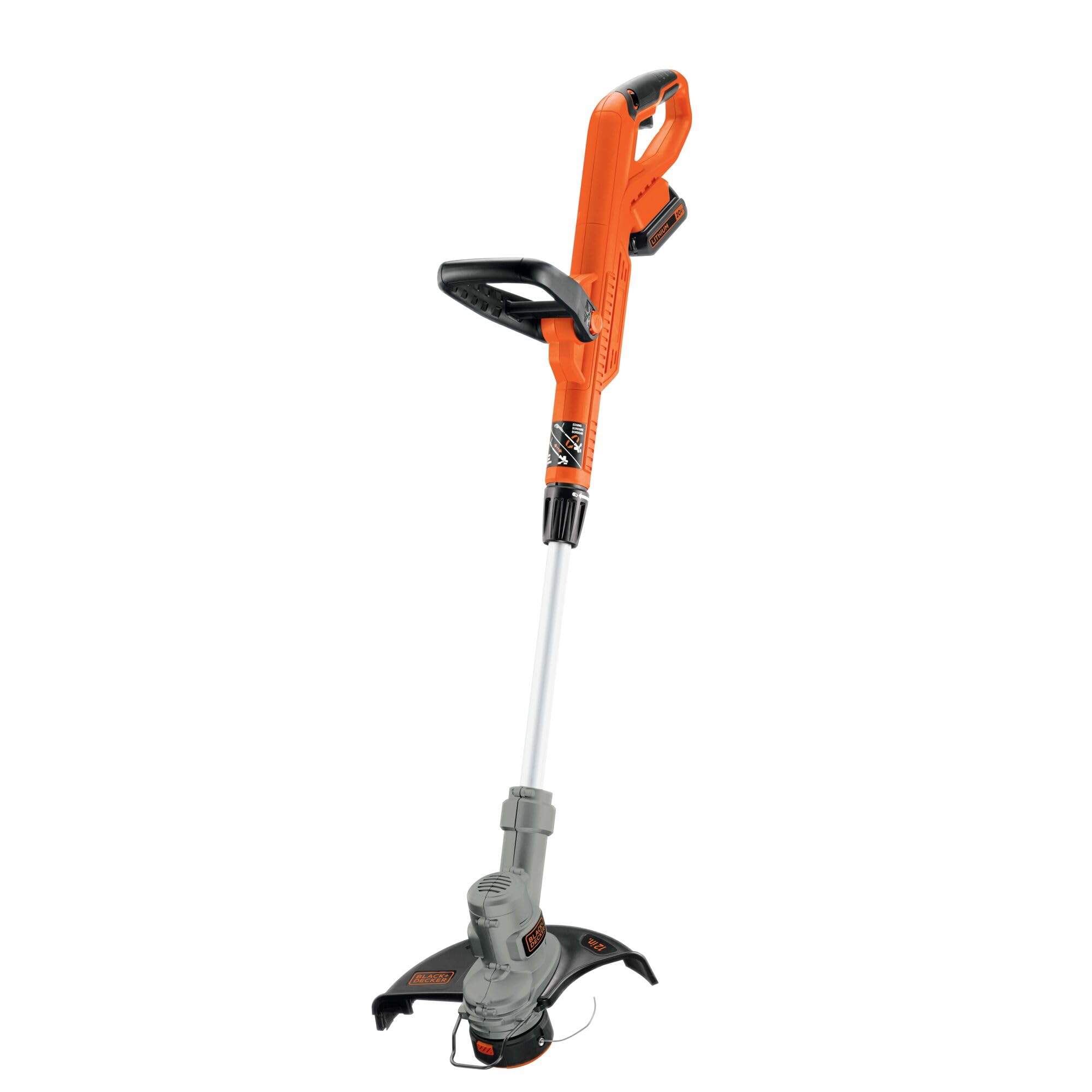 BLACK+DECKER LST300 2-in-1 trimmer and edger delivers precise edging around sidewalks.