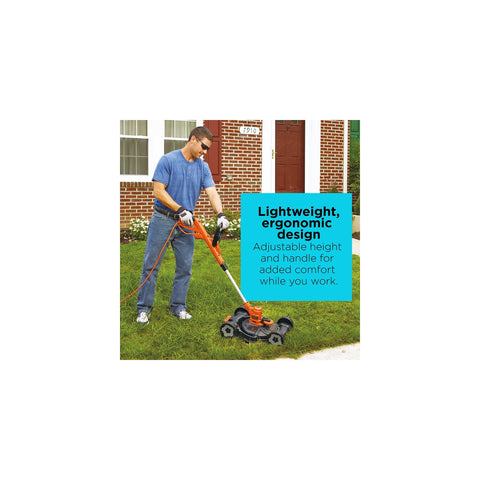 BLACK+DECKER MTE912 adjustable deck for customizable cutting height.