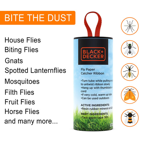 Black+Decker trap hanging in a window enables easy, mess-free use.