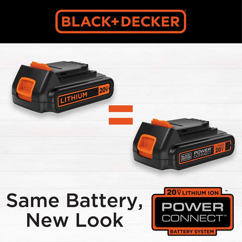 BLACK+DECKER 20V MAX includes battery and charger for cordless use.