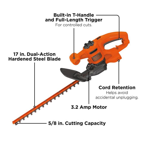 BLACK+DECKER BEHT150 delivers clean cuts with each pass.