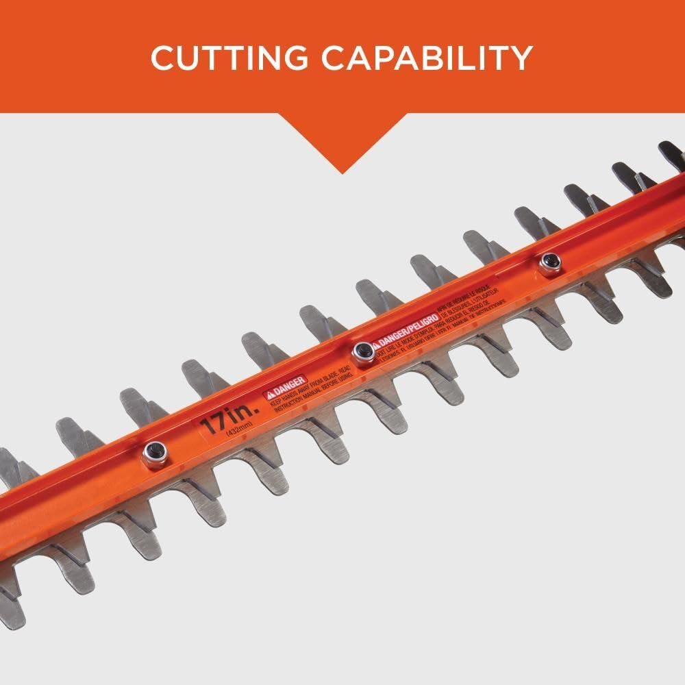 BLACK+DECKER BEHT150 built-in T-handle improves grip and control.
