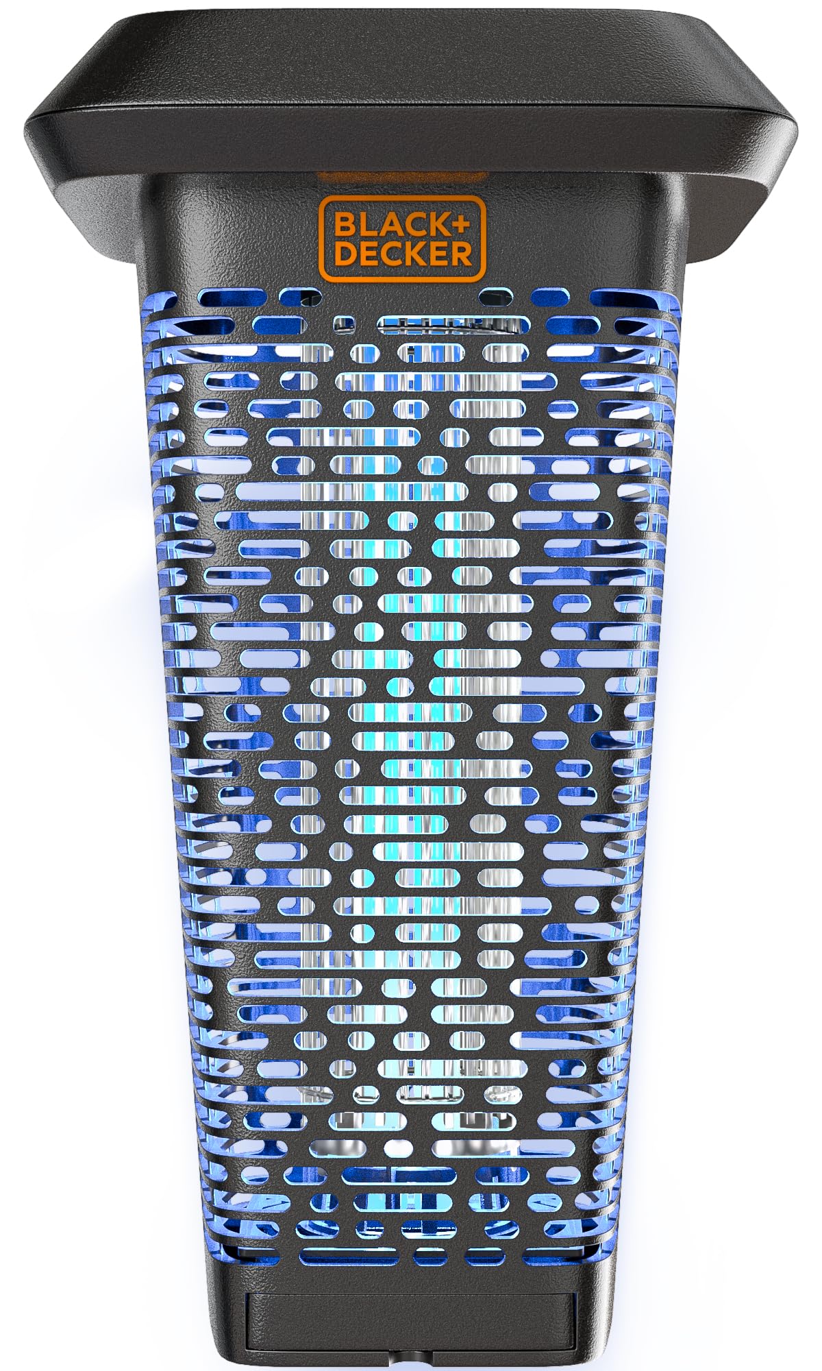 BLACK+DECKER Bug Zapper mounted on patio at dusk deterring flies and mosquitoes