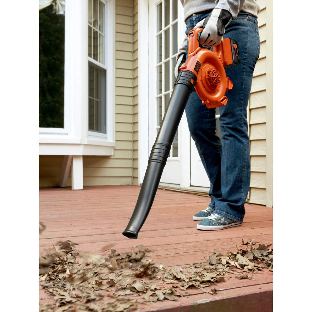 BLACK+DECKER blower reaches 120 MPH for thorough debris clearing