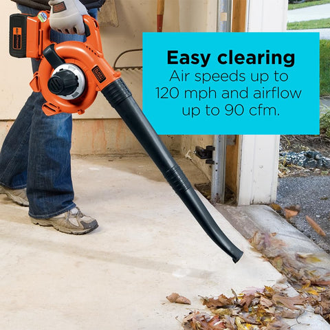 BLACK+DECKER low-noise operation for quiet outdoor work