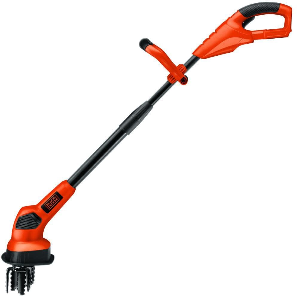 BLACK+DECKER LGC120B dual tines break soil and prevent weed tangling.