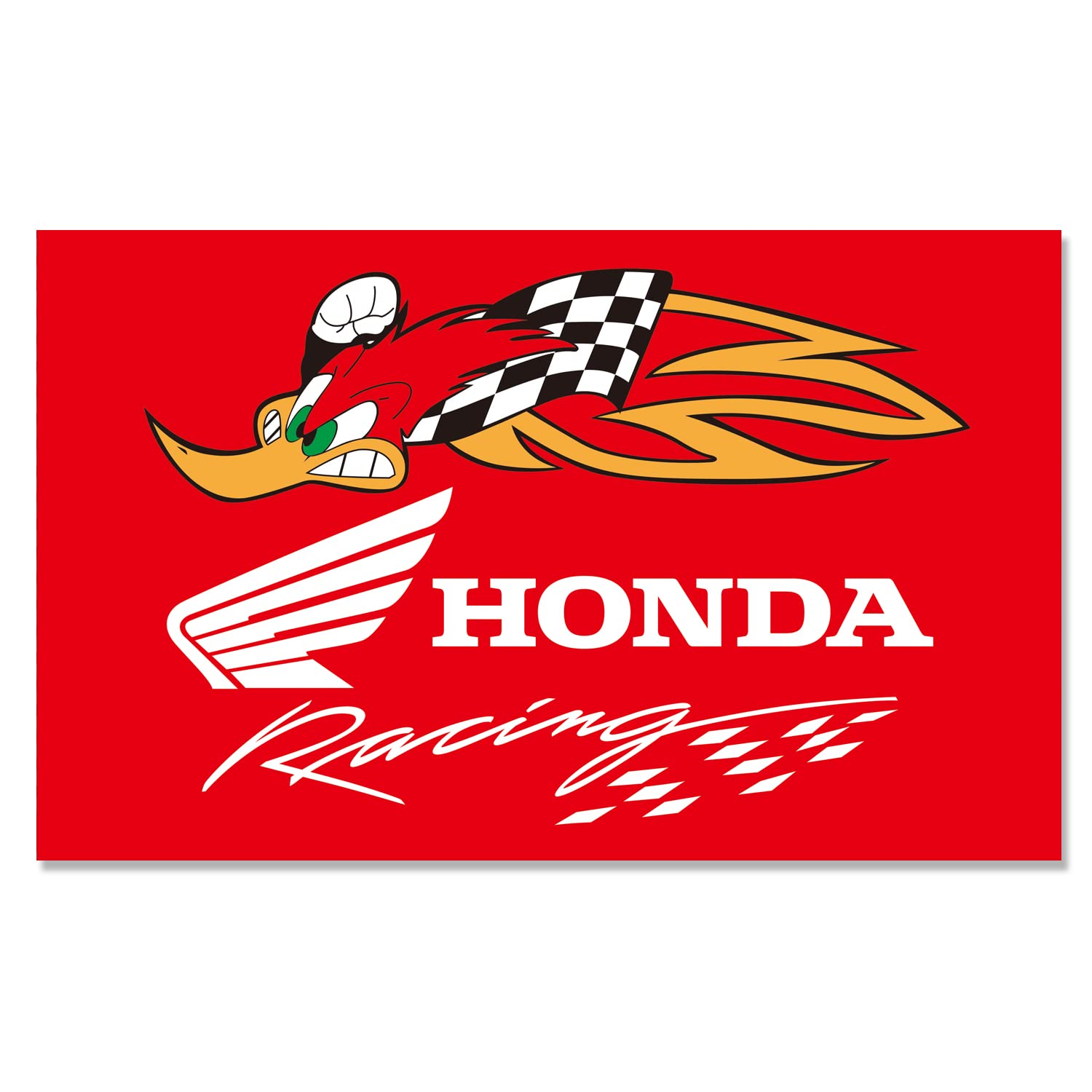 BlackEmperor Honda racing flag 3x5 for bold garage display and show-stopping curb appeal.
