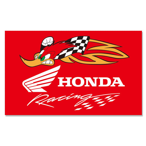 BlackEmperor Honda racing flag 3x5 for bold garage display and show-stopping curb appeal.