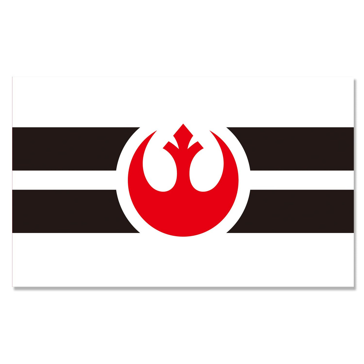 BlackEmperor Rebel Alliance flag banner full view with vivid color for displays.