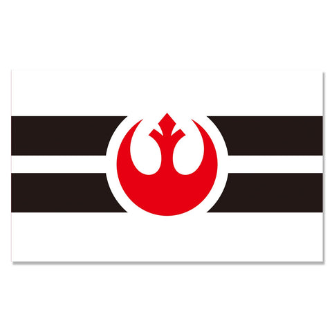BlackEmperor Rebel Alliance flag banner full view with vivid color for displays.