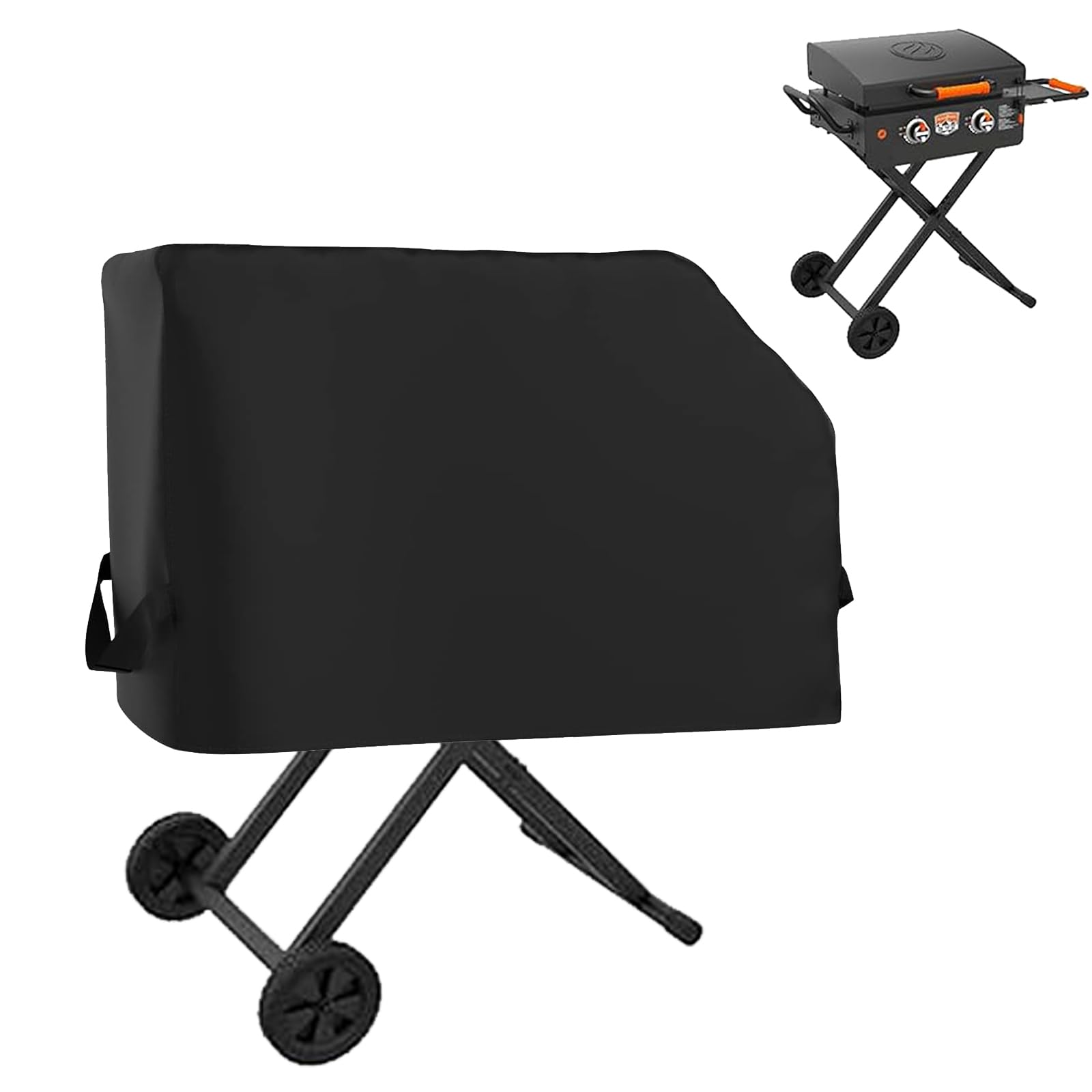 Blackhoso griddle cover for 22-inch On The Go cart protects against rain and wind.