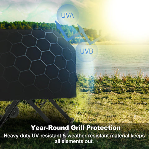 Dimensions 44W x 24D x 30H cover compatible grills.