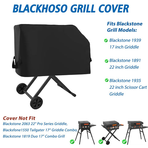 Blackhoso cover compatible with hood-and-stand models shields sun and dust.
