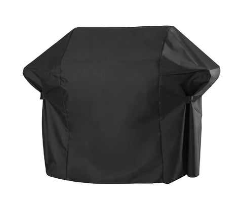 Blackhoso grill cover on Char-Broil 2-burner grill showing snug fit and protection