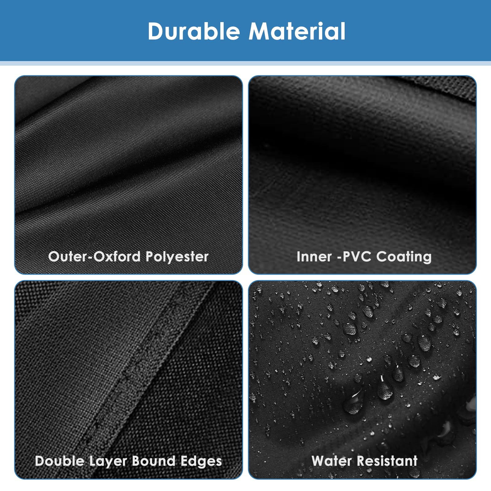 Compact storage of Blackhoso grill cover when folded