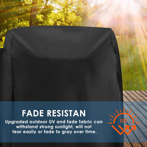 Blackhoso grill cover double stitched edges for added durability