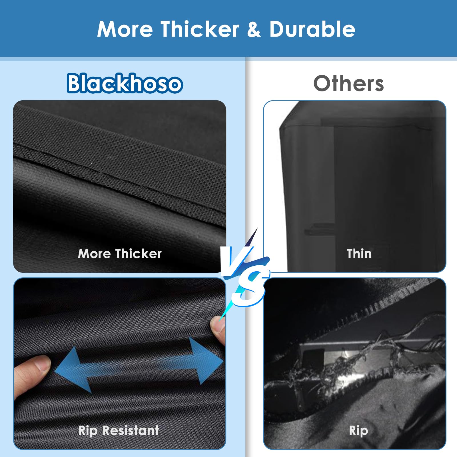 Blackhoso grill cover ventilation panels help manage moisture