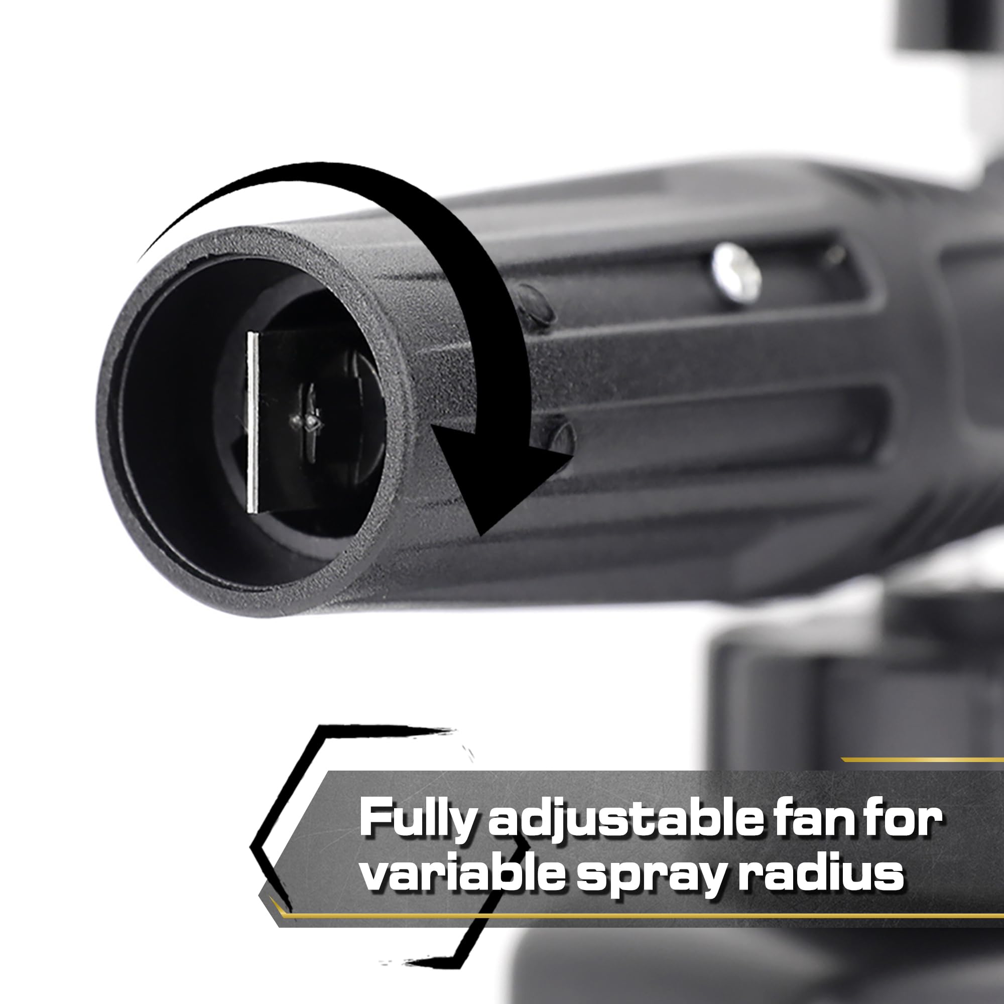 Blackline foam cannon no-leak threads prevent leaks and cross-threading during refills.