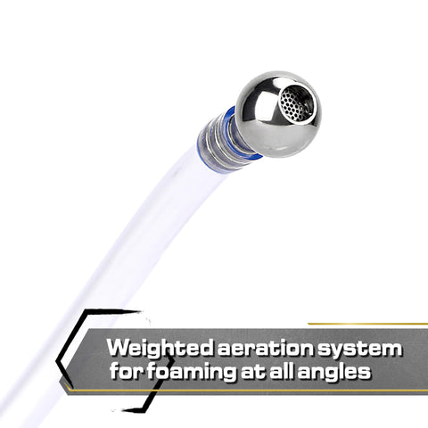 Blackline foam cannon stable design stays upright for convenient use.