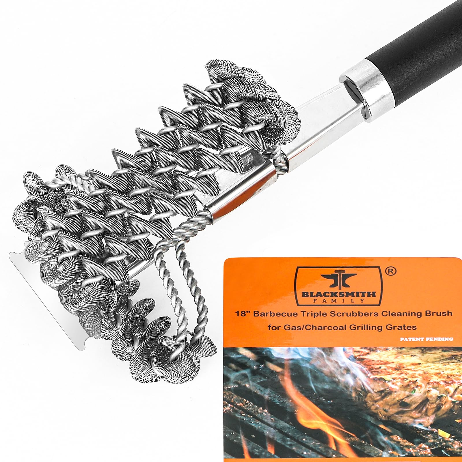 BLACKSMITH FAMILY 18-inch bristle-free brush head for safe cleaning