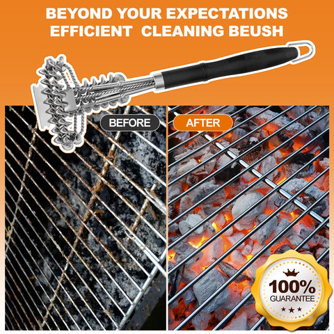 BLACKSMITH FAMILY cleaning a gas grill grate efficiently