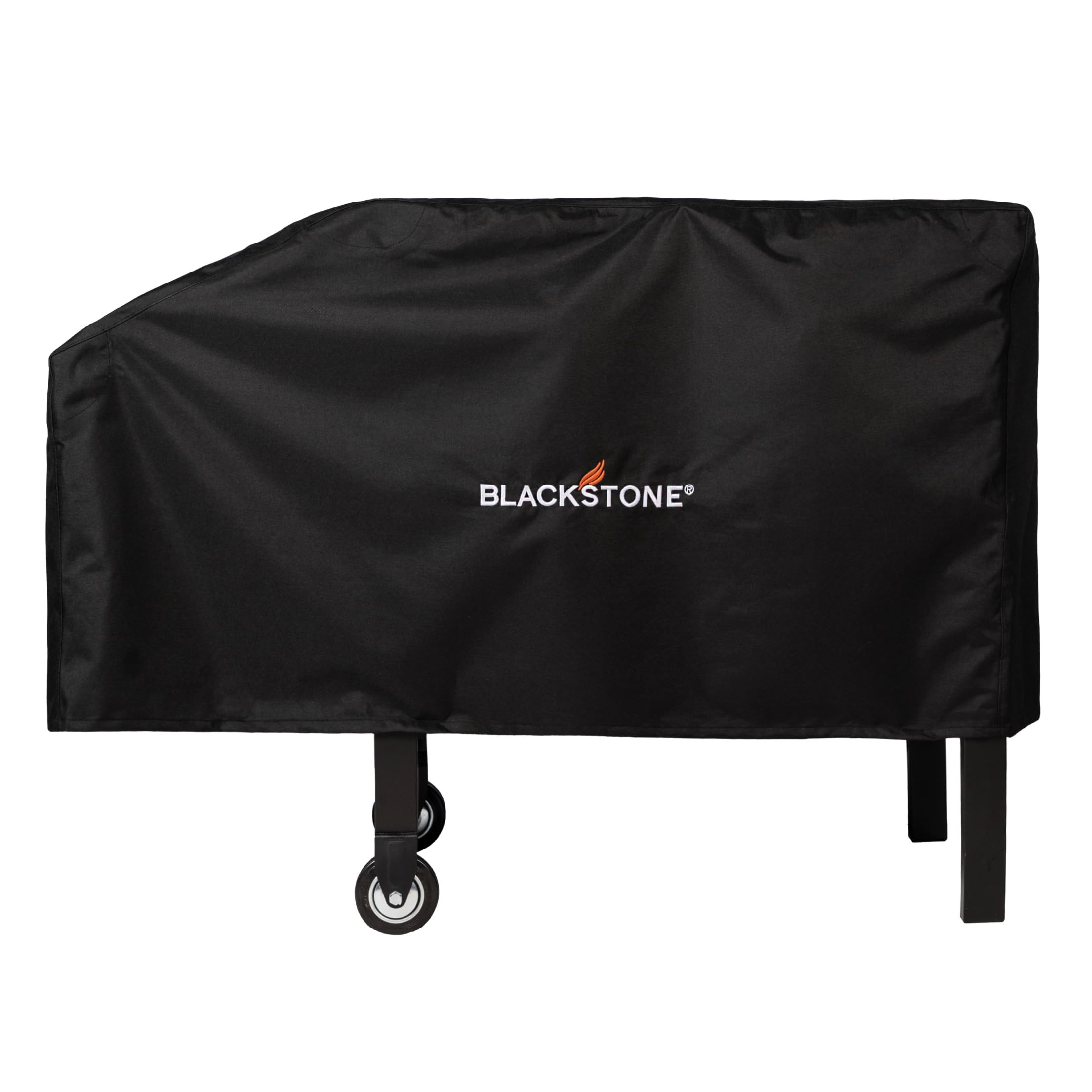 Blackstone 1529 cover front view protects 28-inch griddle from elements.