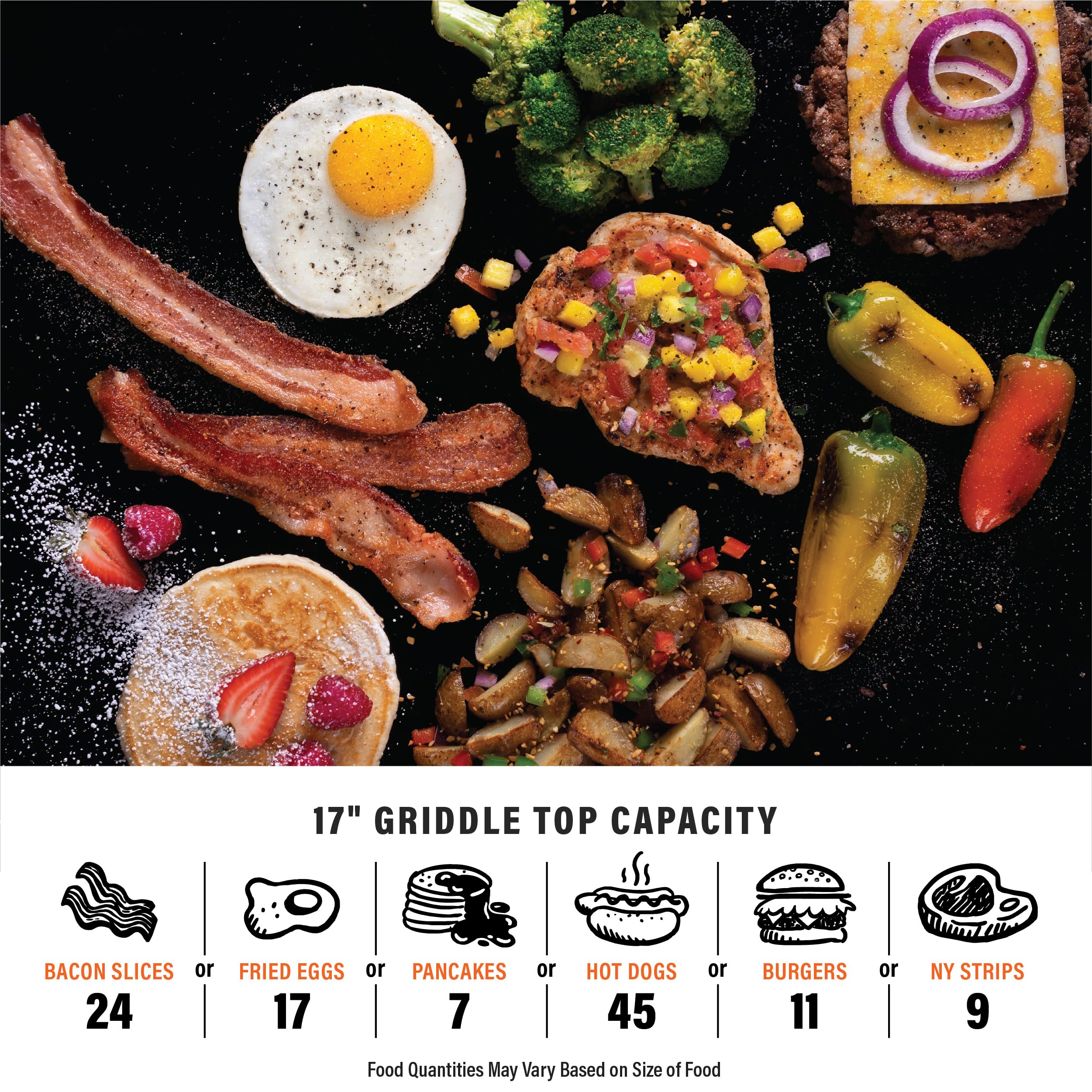 Blackstone 267 sq in cooking space feeds 2-4 on adventures