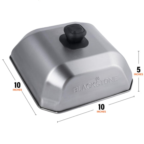 Blackstone 5555 basting cover with heat-resistant handle for safe lifting