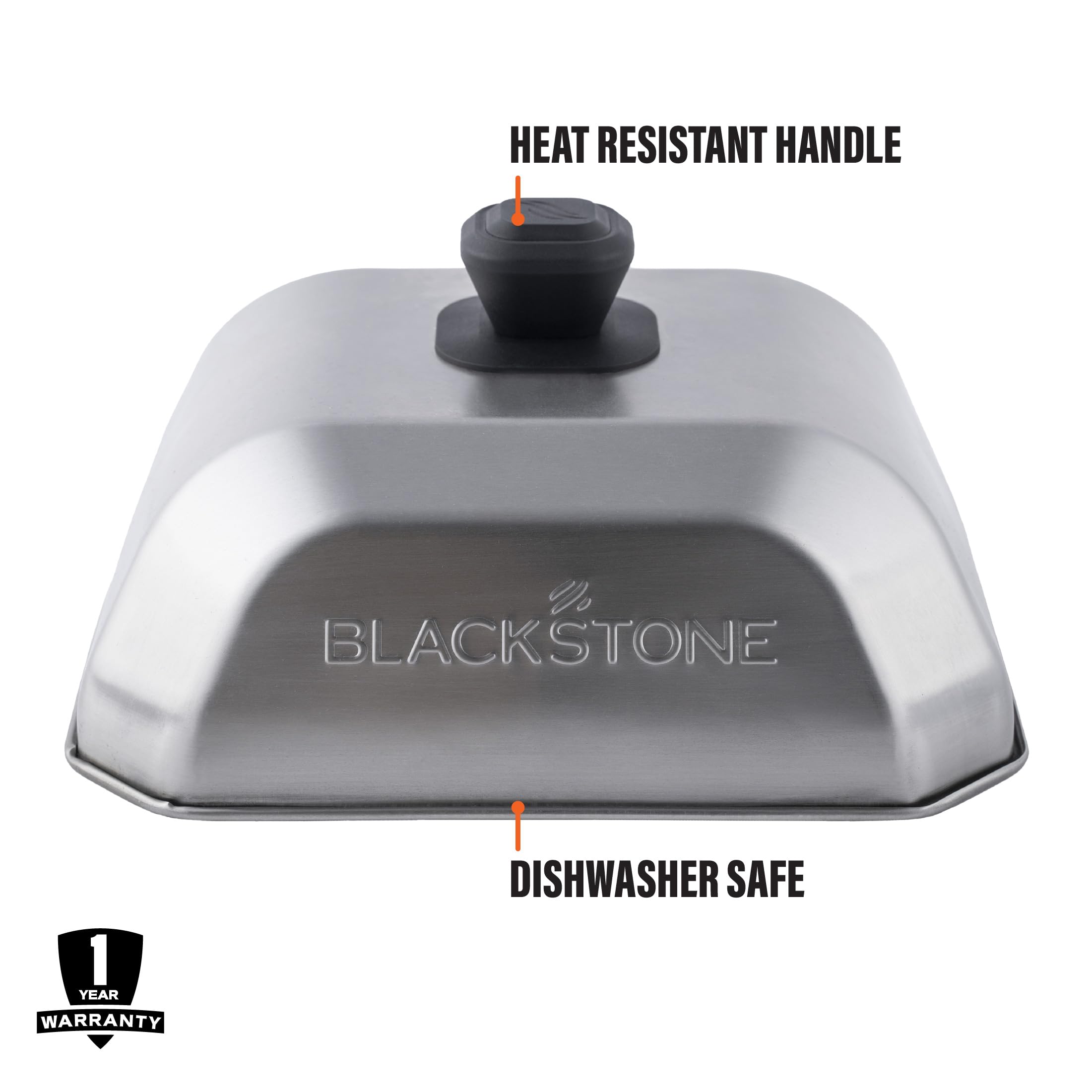 Blackstone 5555 square lid steaming vegetables with even heat distribution