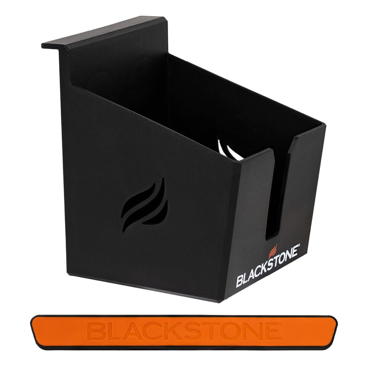 BLACKSTONE 5609 magnetic beverage holder on the side shelf for hands-free drinks
