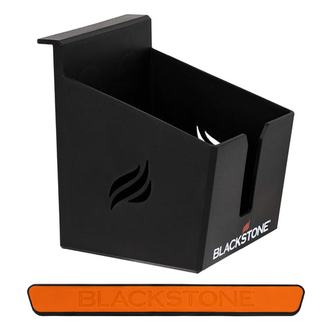 BLACKSTONE 5609 magnetic beverage holder on the side shelf for hands-free drinks