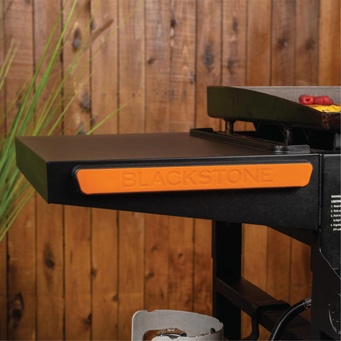 No-drill setup with BLACKSTONE 5609 holders attached to griddle side shelf