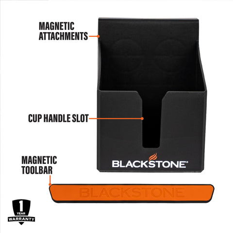BLACKSTONE 5609 tool holder mounted to metal surface keeps tools accessible