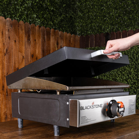Blackstone 5701 hard cover stored beside the griddle shielding from dust