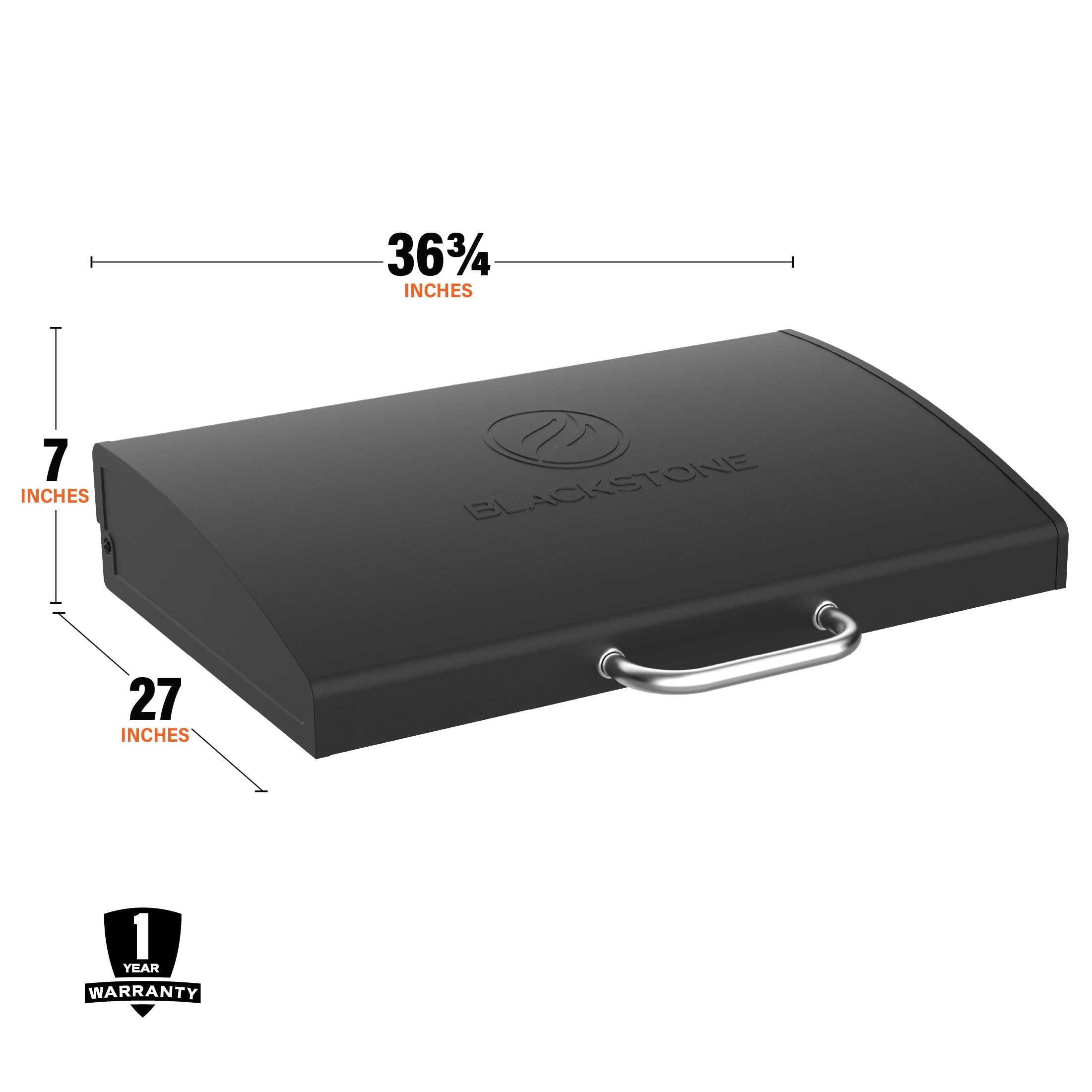 Blackstone 5856 hood features powder-coated steel for durable, weather-ready protection of the griddle.