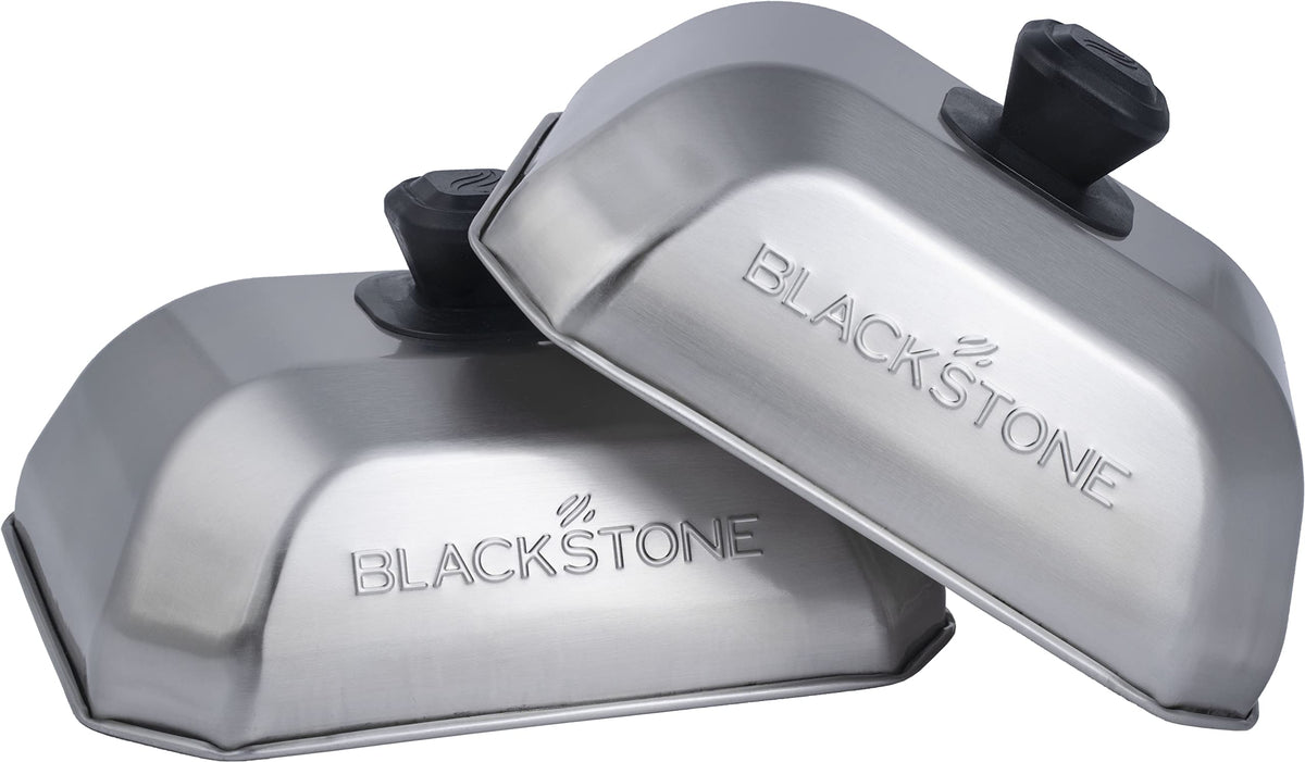 Blackstone rectangle basting dome 10x10 covers food for even heating and mess-free cooking.