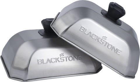 Blackstone rectangle basting dome 10x10 covers food for even heating and mess-free cooking.