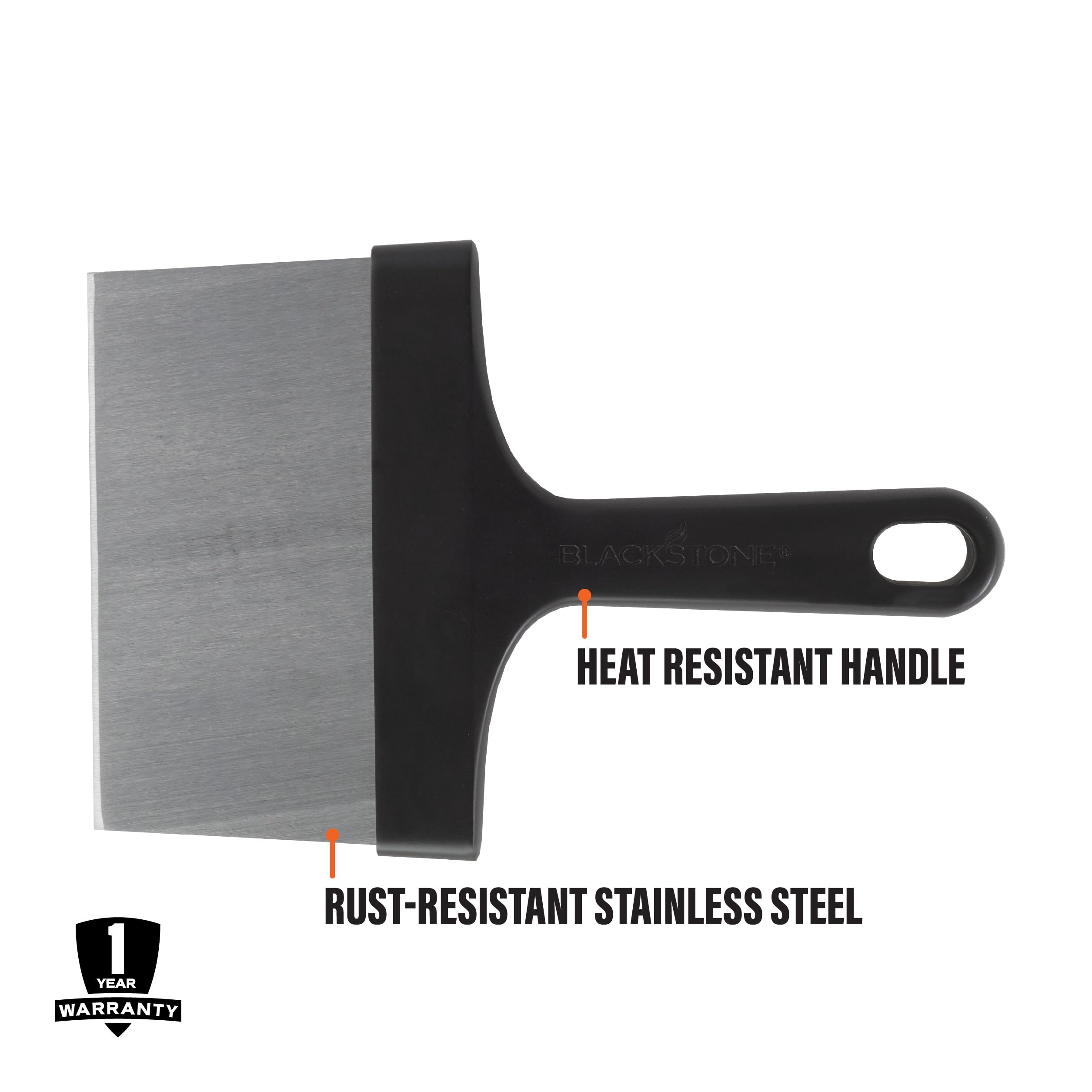 Blackstone griddle scraper with stainless steel blade for durability