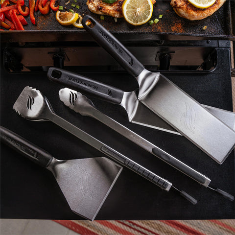 Blackstone angled scraper ideal for resilient residue on hot griddles