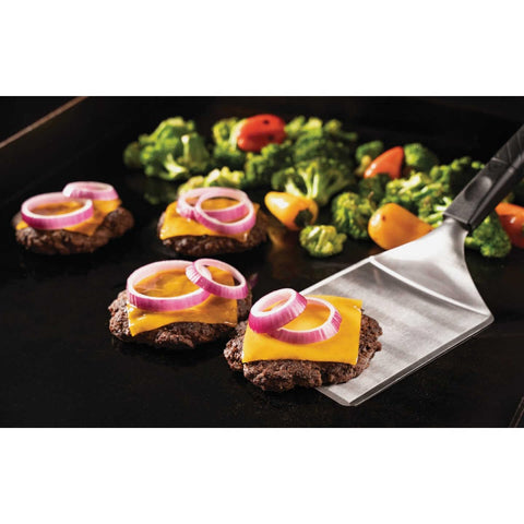 Blackstone Cheese Melt Dome speeds melting while keeping burgers juicy.