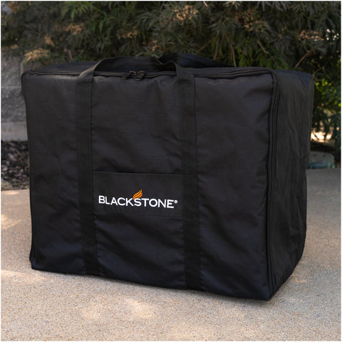 BLACKSTONE carry bag keeps tabletop griddle safe outdoors with weather-resistant fabric