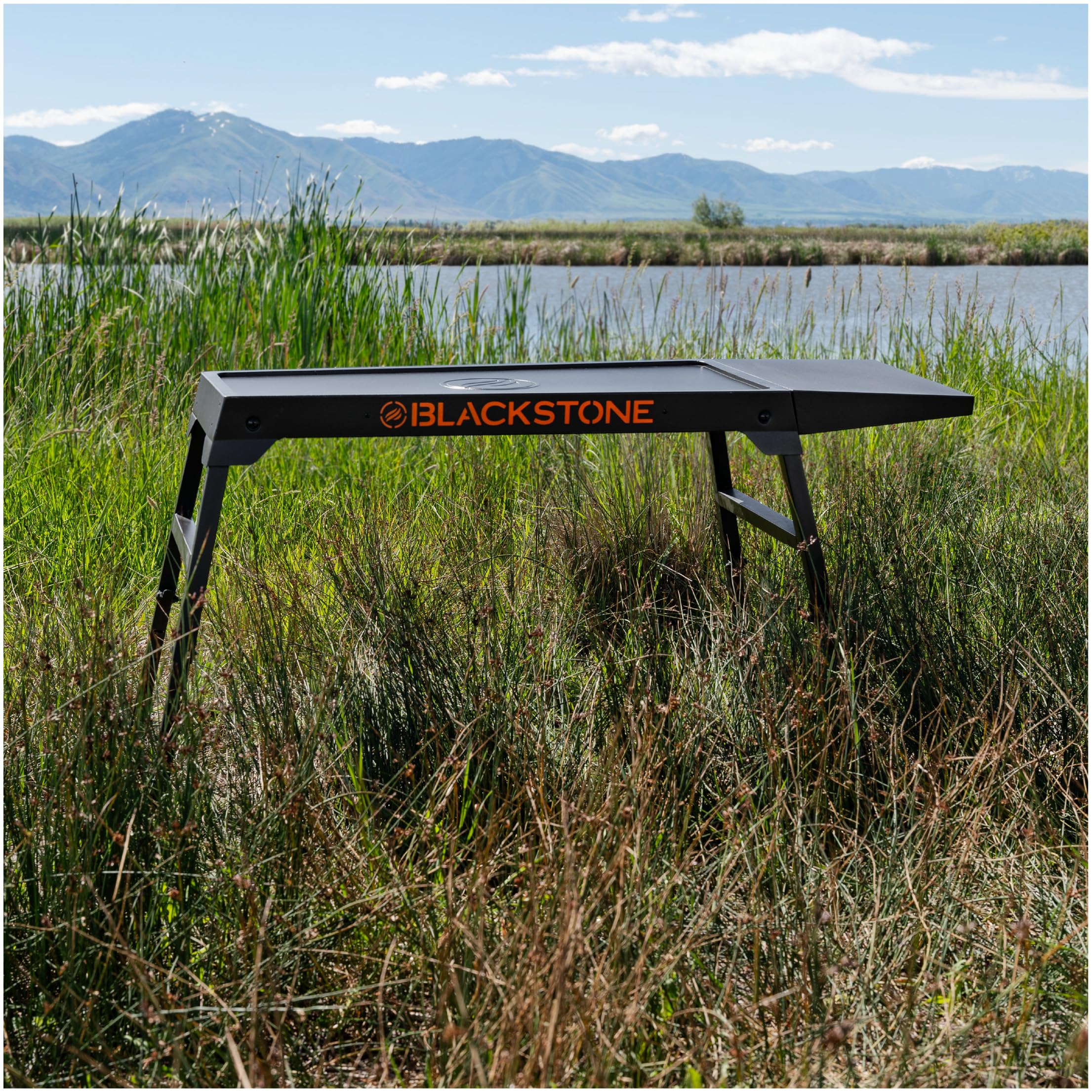 Adjustable legs allow dialing in a comfortable outdoor cooking height.