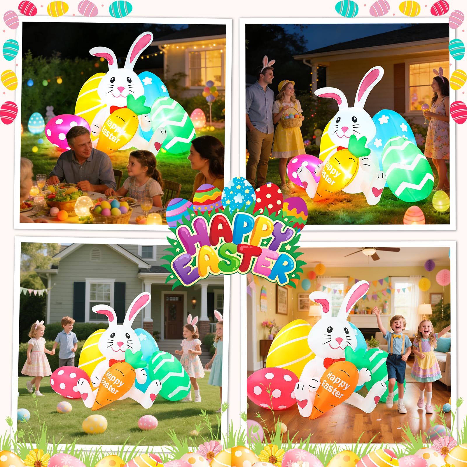 Blafly built-in LED lights glow after dark for visible yard fun