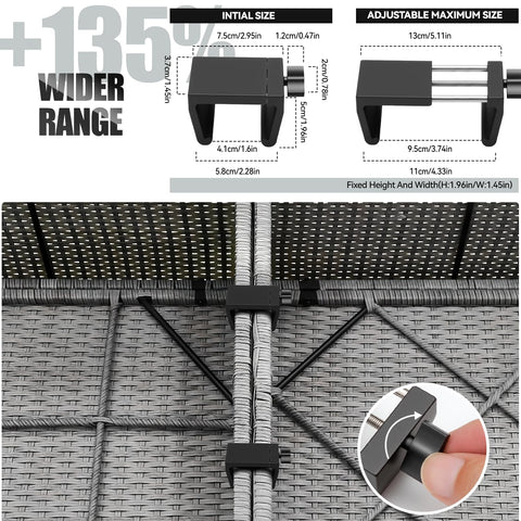 Blasoul fit 3-7 inch tubes accommodates square or round legs