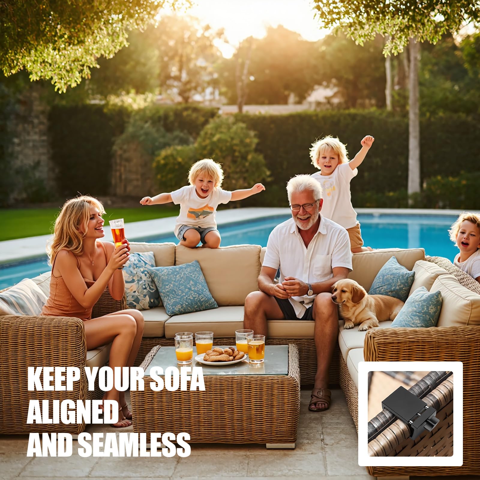 Tool-free installation with twist to tighten or loosen joints.