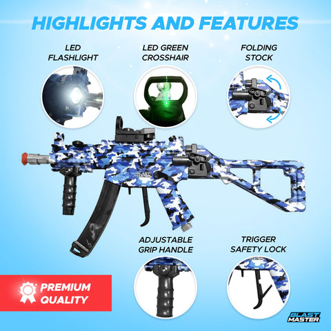 Blast Master MP5 swivel gun in action for easy maneuverability